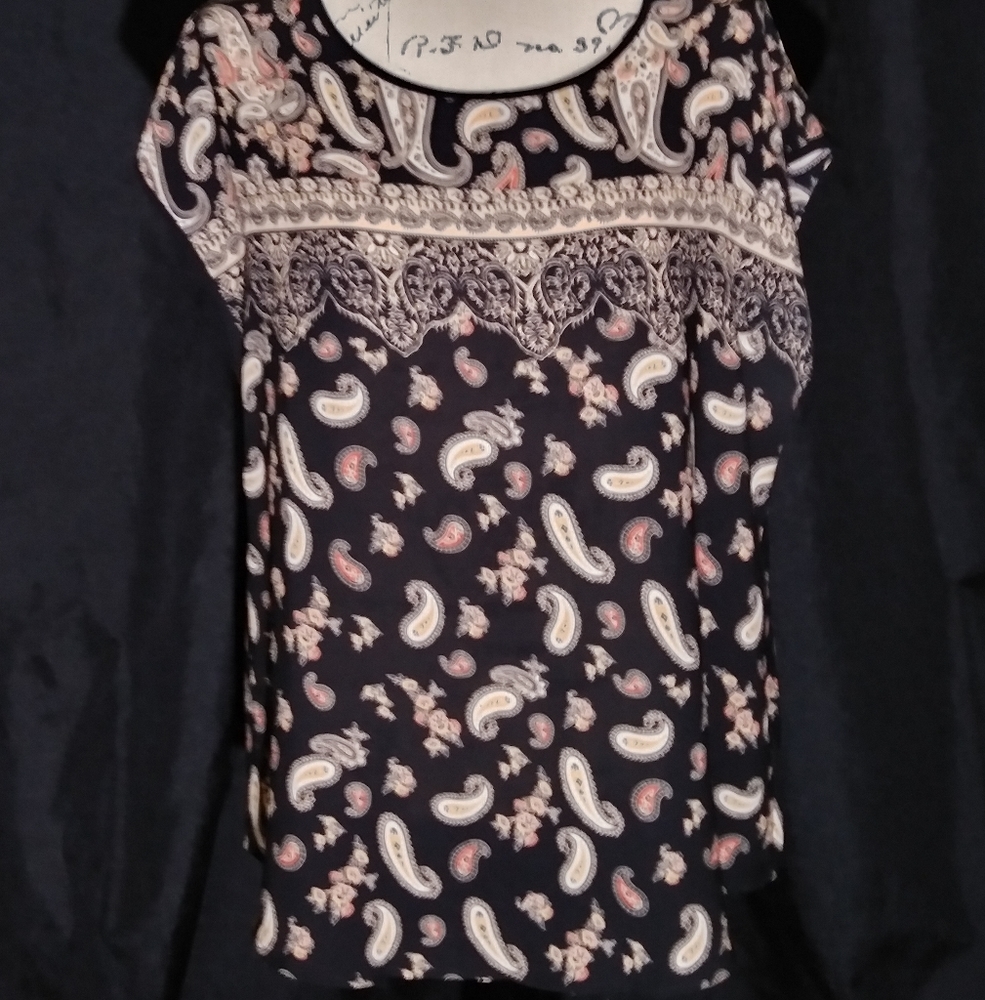 Paisley sleeveless blouse
